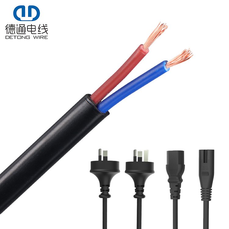Good Quality Pvc Insulated Household Three Pin Power Cord SAA Extension Cable Plug