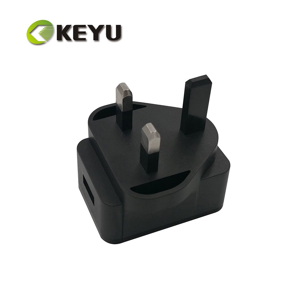 UK plug wall adapter single USB port with CE certificate 5V 1A mobile phone charger from keyu power supply