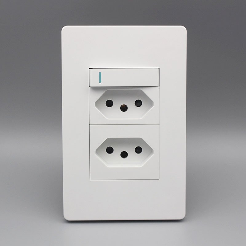 Modern Electric Switch And Socket Best Price Factory Plate 16A Brazil Electrical Family Lamp Plug Socket