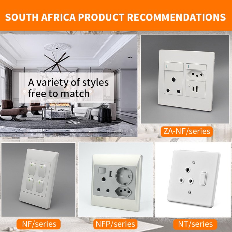 Modern Electric Switch And Socket Best Price Factory Plate 16A Brazil Electrical Family Lamp Plug Socket