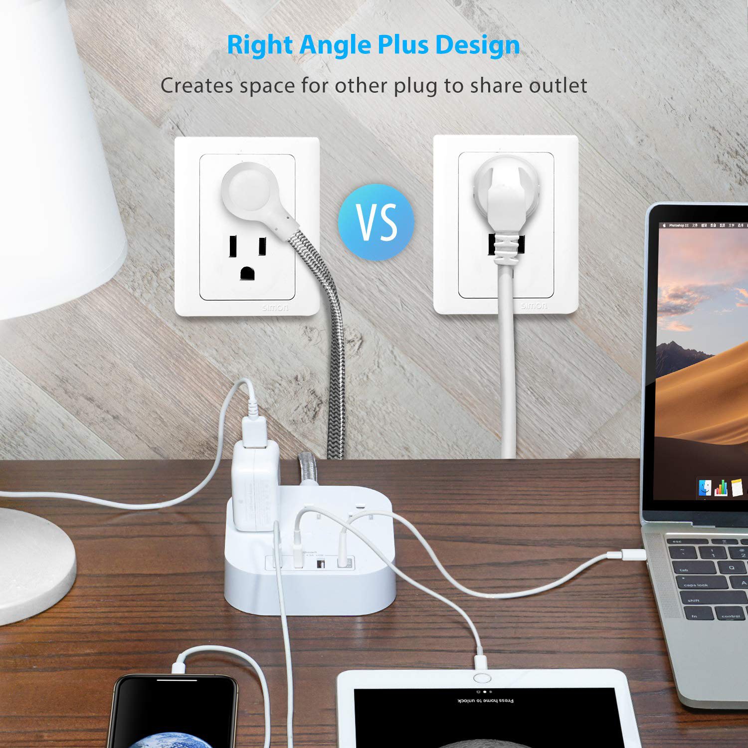 Tonghua 3-Outlet Multi Plug With 4 USB Extension Lead With Usb Child Safety Protection Uk Us Eu Au Power Strip Universal Socket
