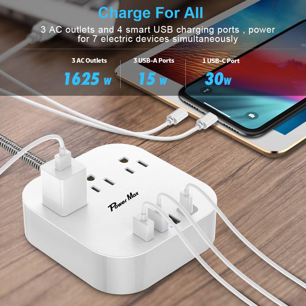 Tonghua 3-Outlet Multi Plug With 4 USB Extension Lead With Usb Child Safety Protection Uk Us Eu Au Power Strip Universal Socket