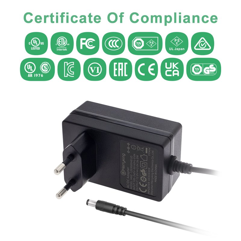 AC 220V To DC 5V 9V 12V 15V 18V 24V 0.5A 1A 1.5A 1.6A 2A 2.5A 3A AC DC Power Supply EU plug 12V 2A Switching Adapter with CE GS