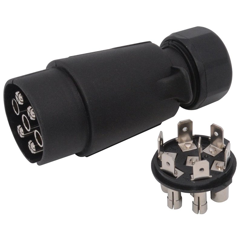 7 Pin Trailer Plug Vehicle Car RV Connector Plug 12V Trailer End Parts