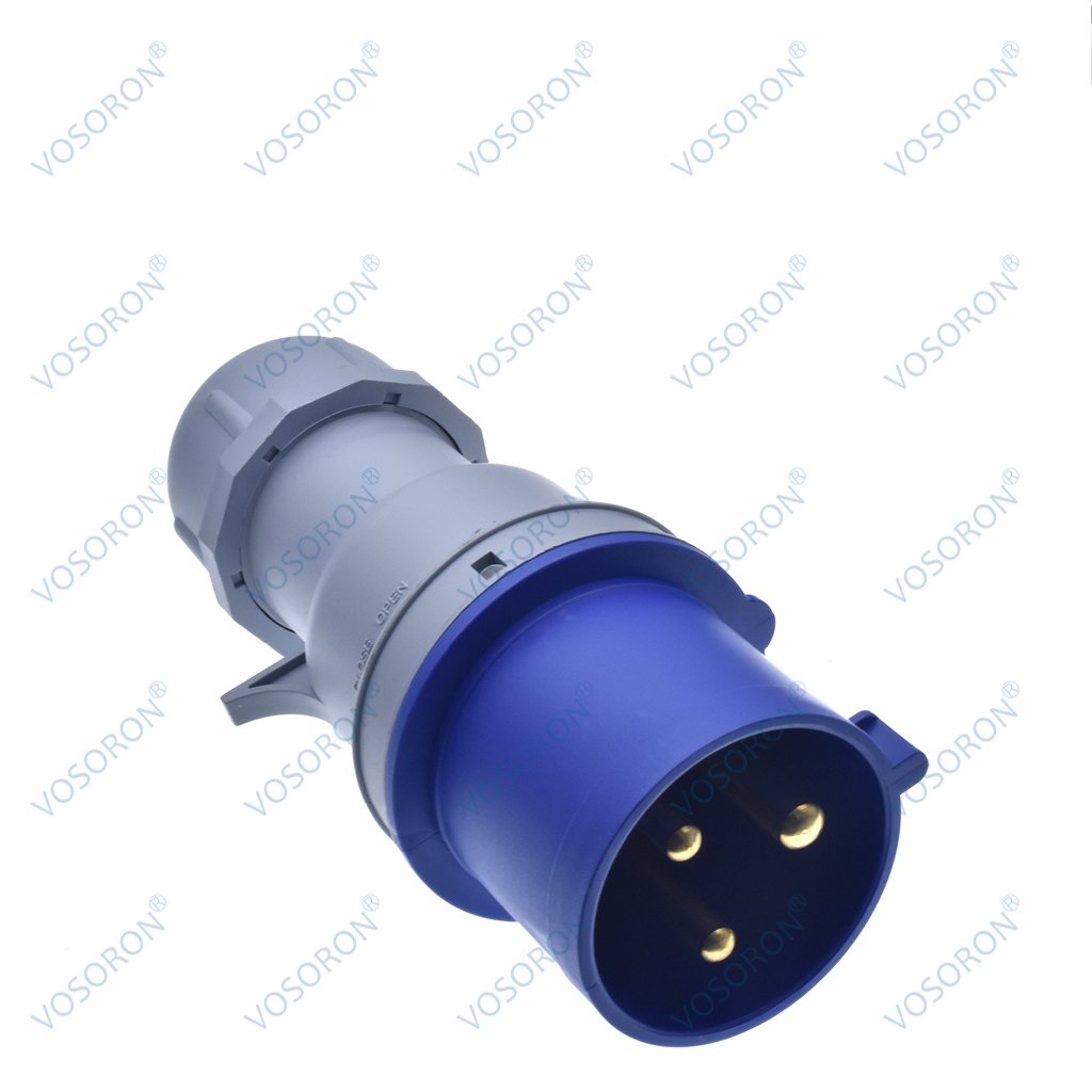 Industrial Plug Connector 32A-6H 250V waterproof dustproof IP44 2P+PE Industrial Socket 3P Female/Male socket