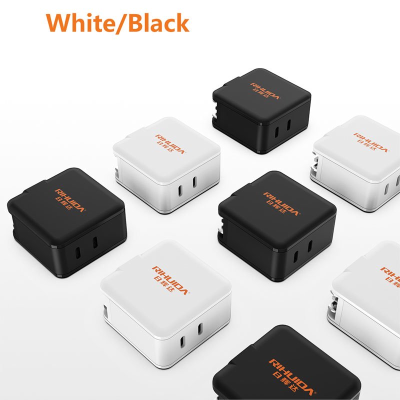 New Dual type c Foldable Charger for IPhone Adapter PD 35w Usb C Quick Charger