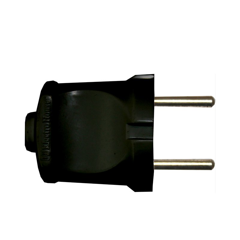 Wholesale White Black Male Power Plug Flat Without Grounding 16A 2 Pin Power Plug 220V Electrical Power Plug EU Standard ABS
