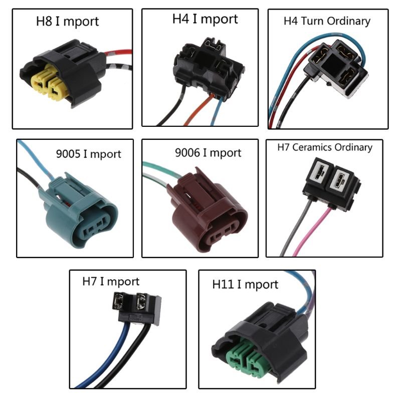 H4 Car Halogen Bulb Socket Power Adapter Plug Connector Wiring Harness