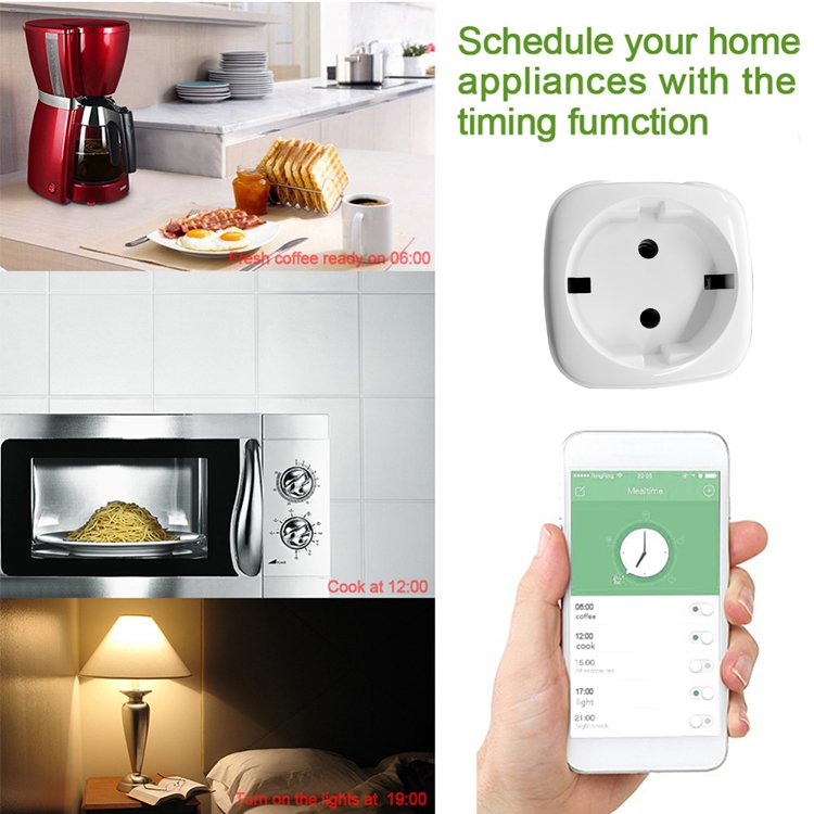 Best Price WiFi Smart Plug Socket Outlet WLAN Smart Steckdose Timing Plug Socket for Smart Home Automation Tuya App
