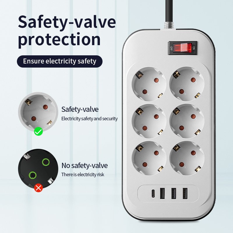 Electrical Plugs And Sockets Lamp Socket 220V European Socket With Usb