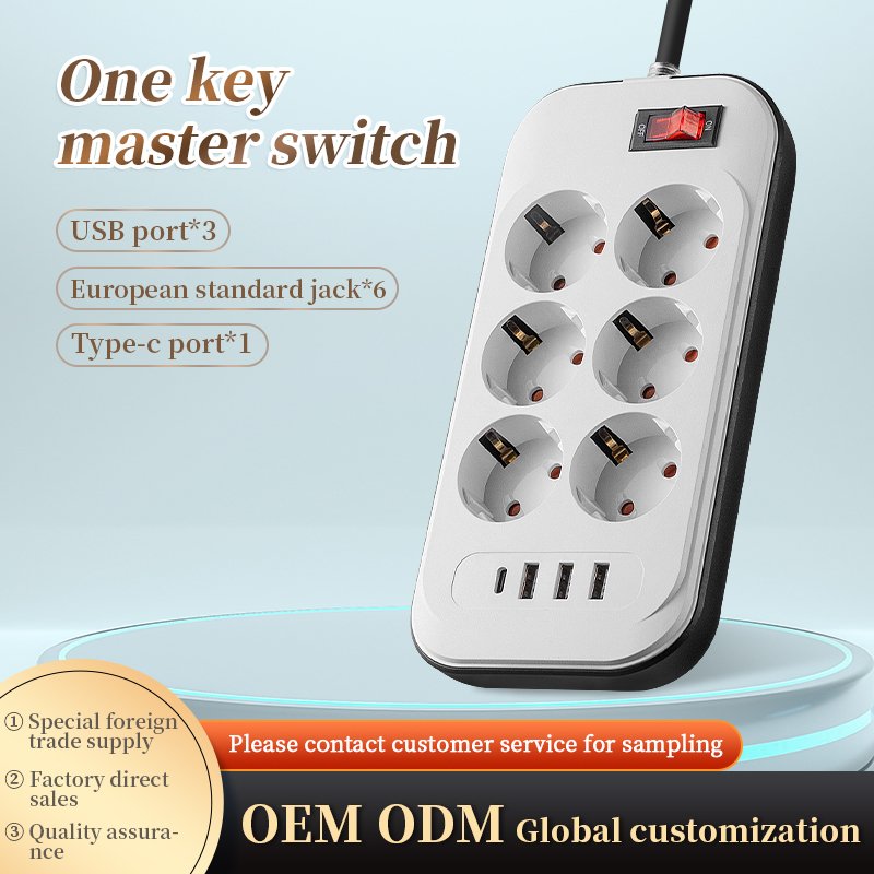 Electrical Plugs And Sockets Lamp Socket 220V European Socket With Usb