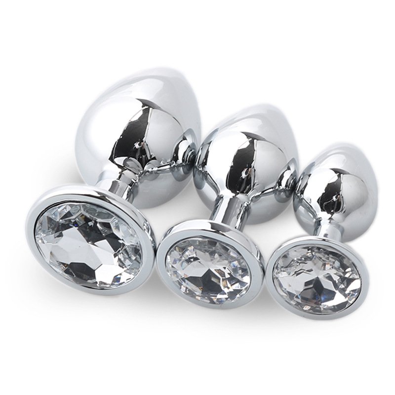 3Pcs/Set S M L Metal Anal Plug Stainless Sexy Toy Anal Dildo Fetish Adult Sex Toy Anal Butt Plug For Men