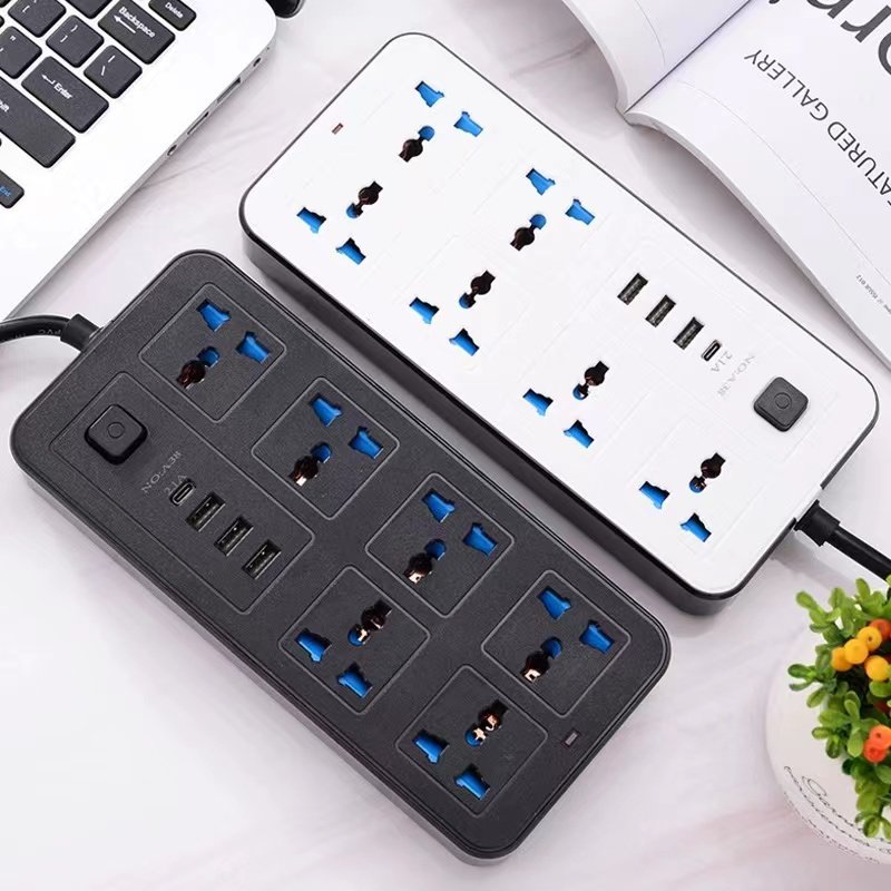 6 way socket surge protector power strip extension socket uk plug power extension cord power cord for home application