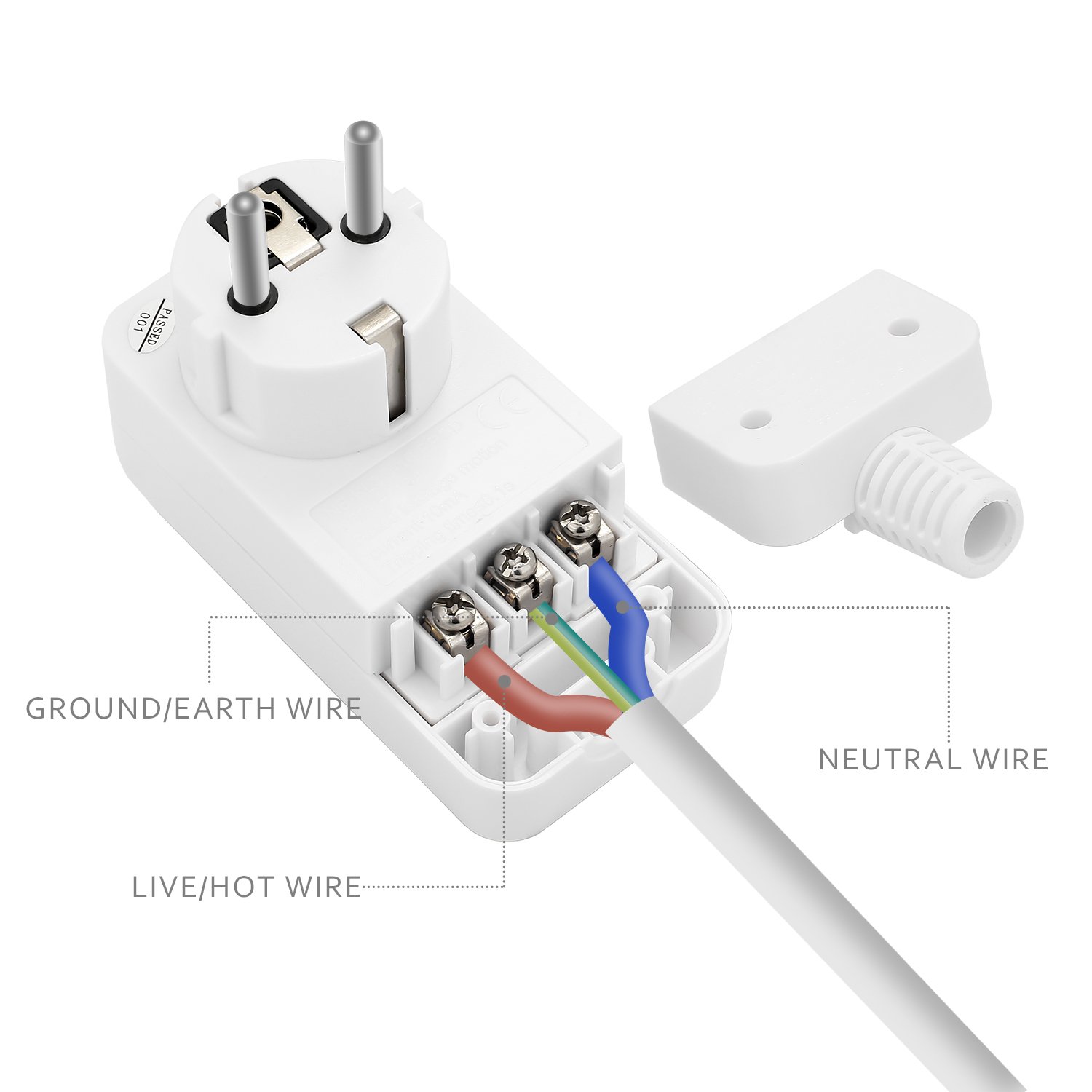 NANDAO European Plug Adaptor PRCD Leakage Protection Plug Residential / General-Purpose