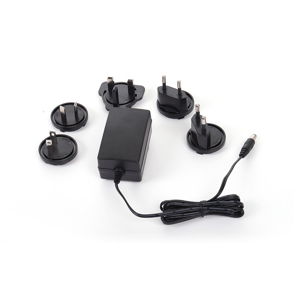 Interchangeable AC Plug Clip power adapter 12V 1.67A 20w 5V 3A 15W 5V 5A 25w 12 Volt 1 Amp 12 Volt 2 Amp 12W 24w