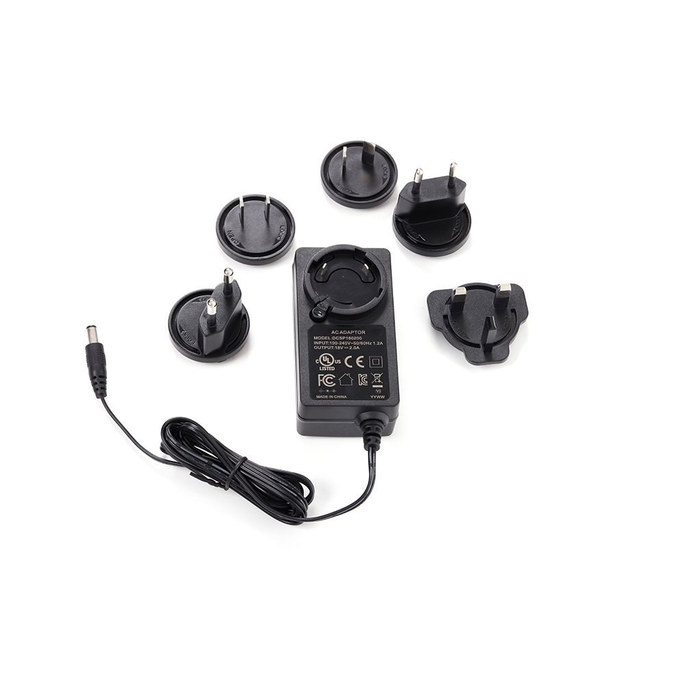 Interchangeable AC Plug Clip power adapter 12V 1.67A 20w 5V 3A 15W 5V 5A 25w 12 Volt 1 Amp 12 Volt 2 Amp 12W 24w