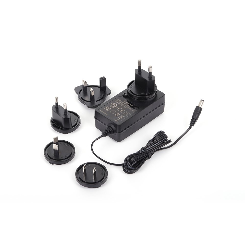 Interchangeable AC Plug Clip power adapter 12V 1.67A 20w 5V 3A 15W 5V 5A 25w 12 Volt 1 Amp 12 Volt 2 Amp 12W 24w