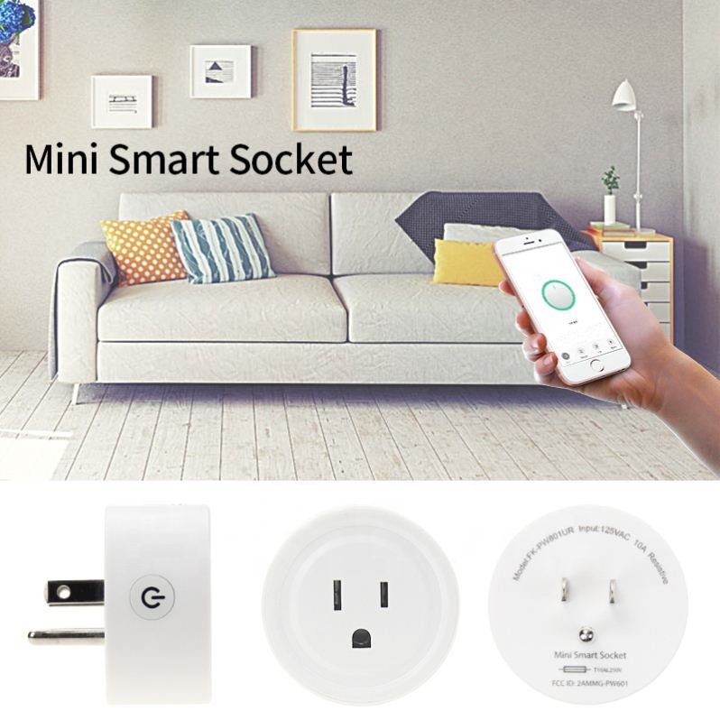 WIFI Smart Socket US Plug 110-220V 10A Remote Control Smart Timing Switch Work For Alexa/Google Assistant