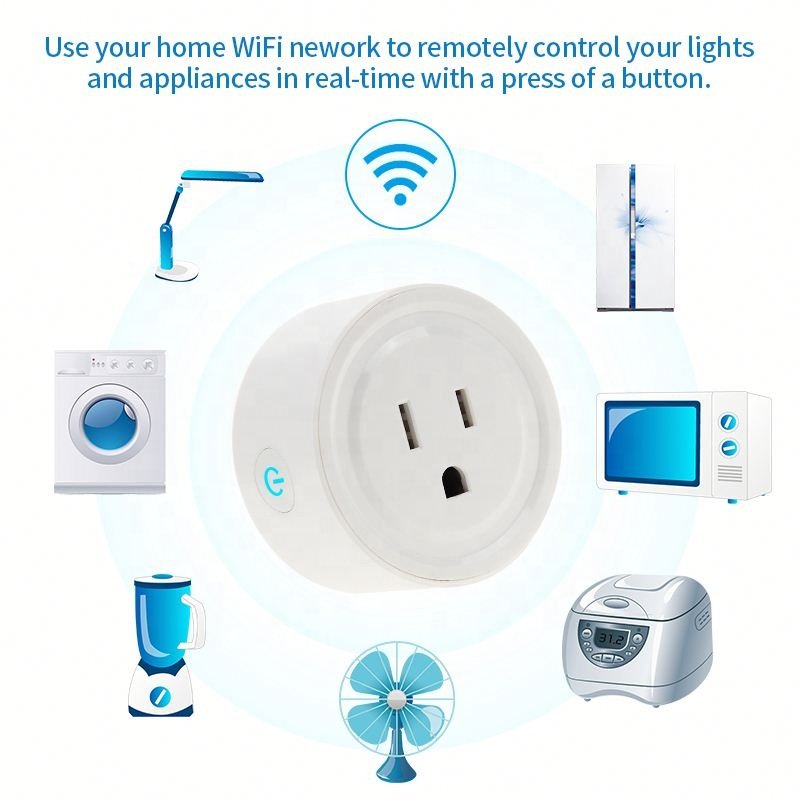 WIFI Smart Socket US Plug 110-220V 10A Remote Control Smart Timing Switch Work For Alexa/Google Assistant