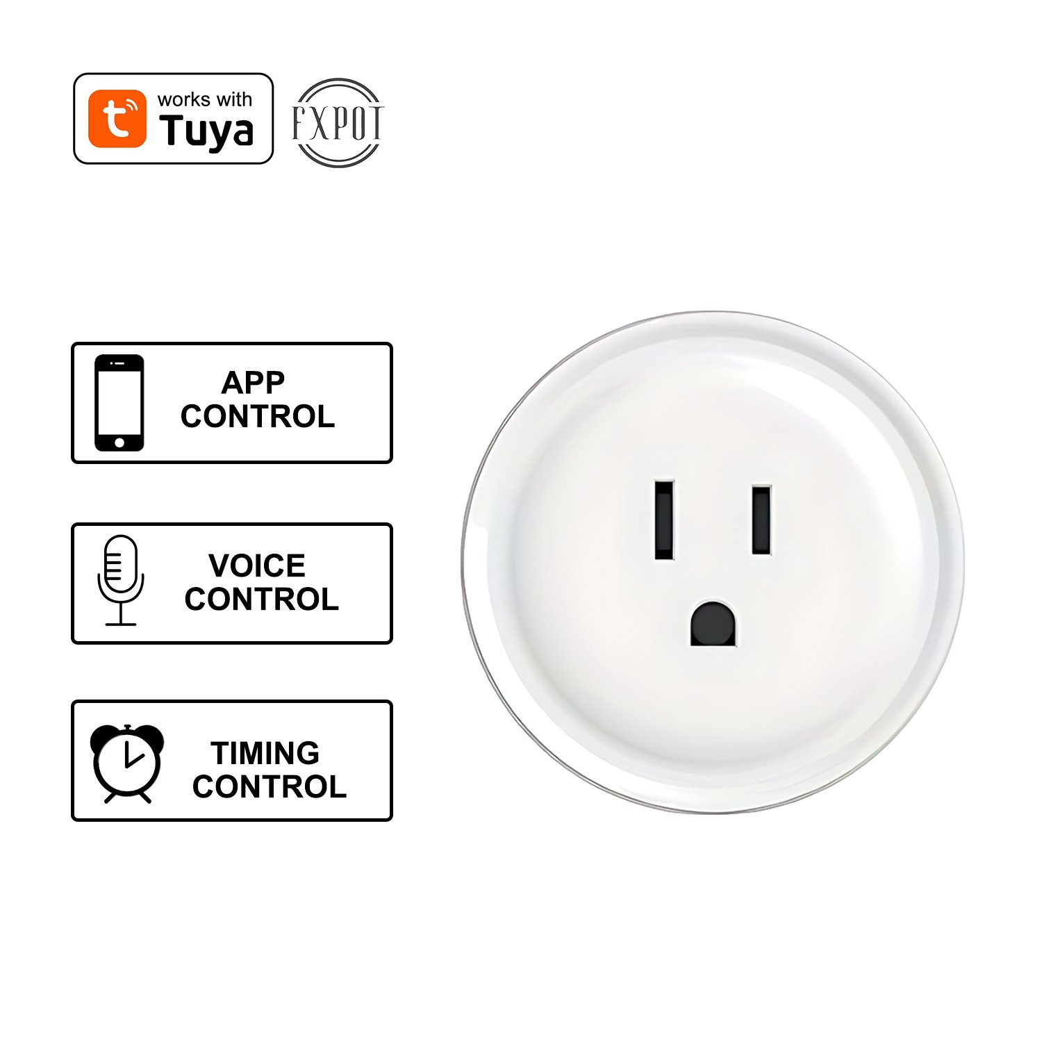 Wholesale Factory price outlet alexa US 10A 16A Alexa Google smart Home Voice Control Smart power socket Wifi Tuya plug