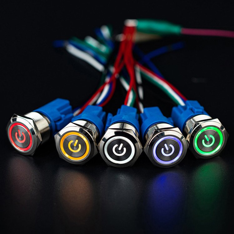 12mm Wire Connector Wiring Pigtail Socket Plug Adapter Switch Harness for Push Button Switches