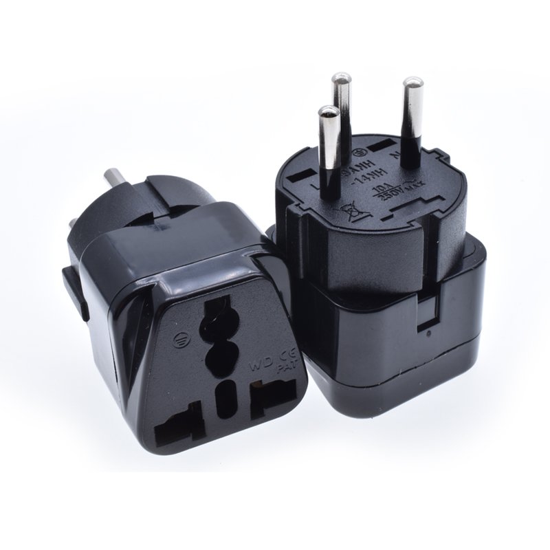 Universal 10A round 3 pins Type H Travel Trip Journey Plug Adapter For Israel power charge conversion plug Palestine