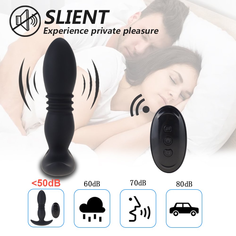 SHUNQU Masturbation Adult Sex Toys Silicone Wireless Remote Control Vagina Anal Rotating Vibrator Butt Plug Sexy Products