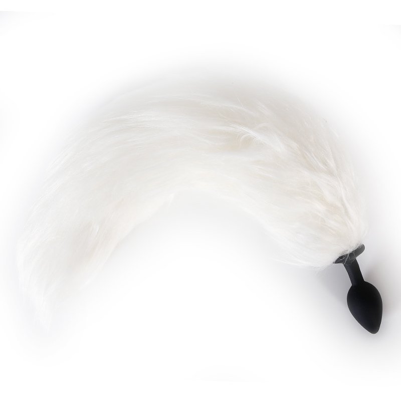 Sex Toy Colorful Long Fox Tail Butt Plug 3 Dimensions Metal Anal Plug For Male