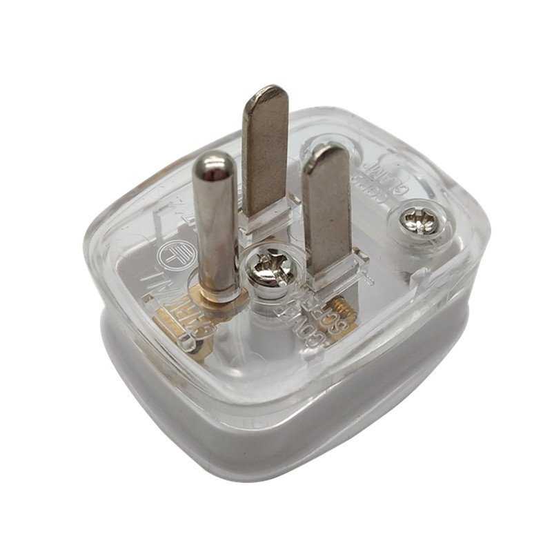 US 3 Pins AC Electrical Power Plug Male Wire Extension Cord Cable Connector 10A 250V