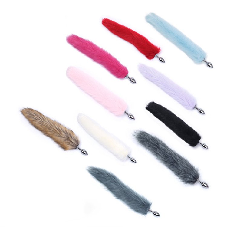 SHUNQU 10 Color 16 Inches Long Fox Tail Butt Plug Anal Plug Animal Tail Role Play Sex Toys Flirting Tools For Couples