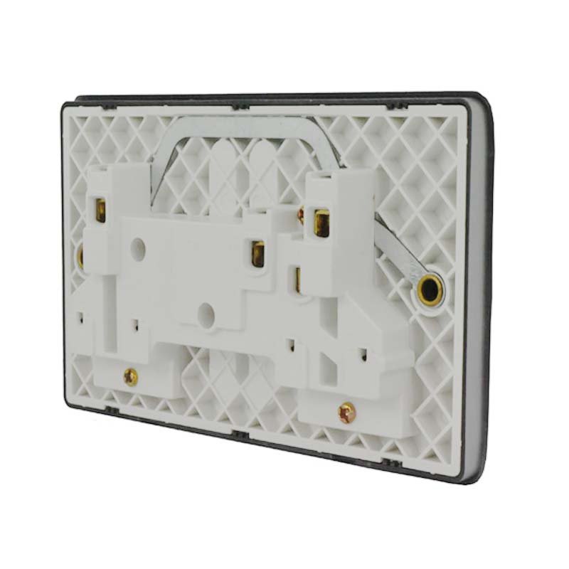 ABUK 220v 13Amp 2 gang multiple luxury lucky uk british standard electrical wall plug sockets and light switches