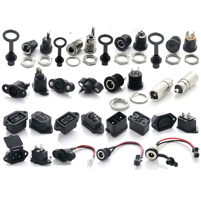 DC power socket 12V round pin charging male and female head plug and socket 5.5*2.1/2.0/2.5/3.5*1.3mm
