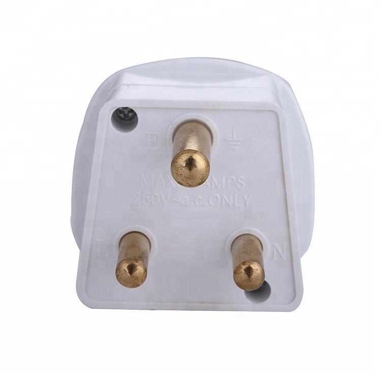 EU UK to Type M SA South africa travel plug adapter 3 big round pin converter
