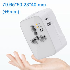 LongRich Factory Wholesale universal travel adapter with Black White PC travel adapter plug NT002