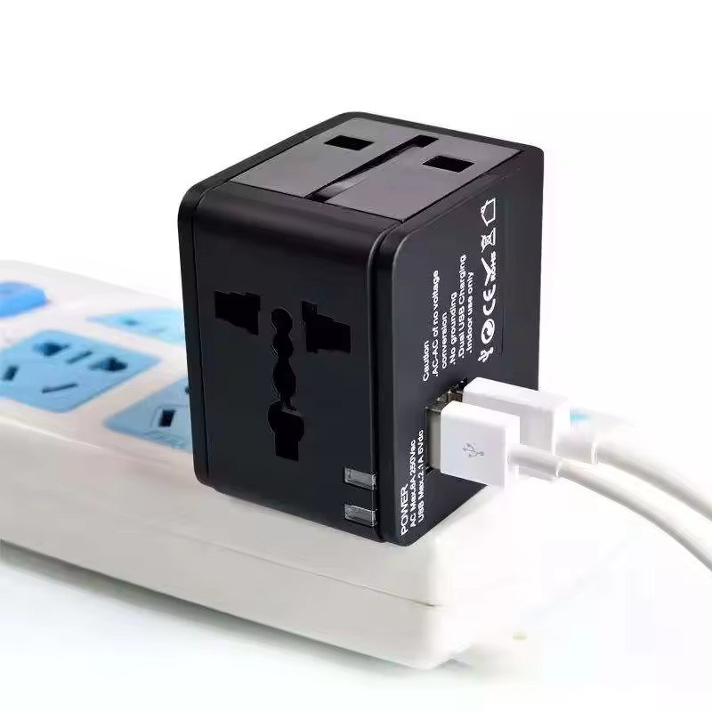 Universal Travel Adapter Worldwide All in One Dual USB Power Portable Charger Plug for EU UK US AU