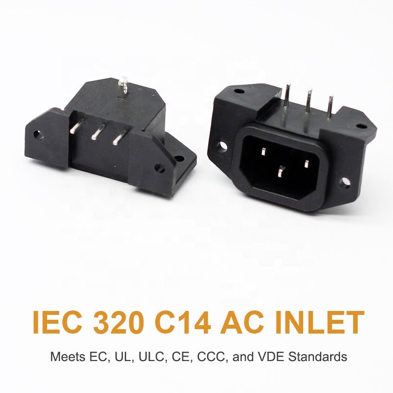 10A IEC 320 C14 Panel Mount AC plug 3 PIN screw inlet electrical Charging Socket power socket CE approval