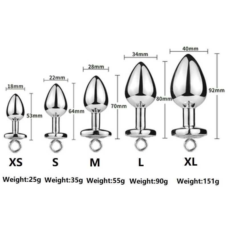 XS/S/M/L/XL Metal Mini Anal Plug Pull Ring Sex Toy Jewelry Extra Large Butt Masturbation For Female Male