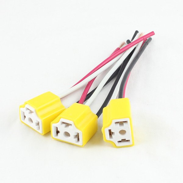 H4 Ceramic socket Car LED fog lamps headlight lamps bulb holder socket adapter connectors plug LED 9003 HB2 H4 connector adapter