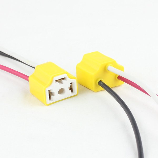 H4 Ceramic socket Car LED fog lamps headlight lamps bulb holder socket adapter connectors plug LED 9003 HB2 H4 connector adapter