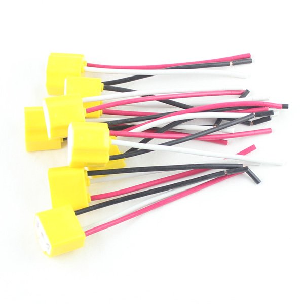 H4 Ceramic socket Car LED fog lamps headlight lamps bulb holder socket adapter connectors plug LED 9003 HB2 H4 connector adapter