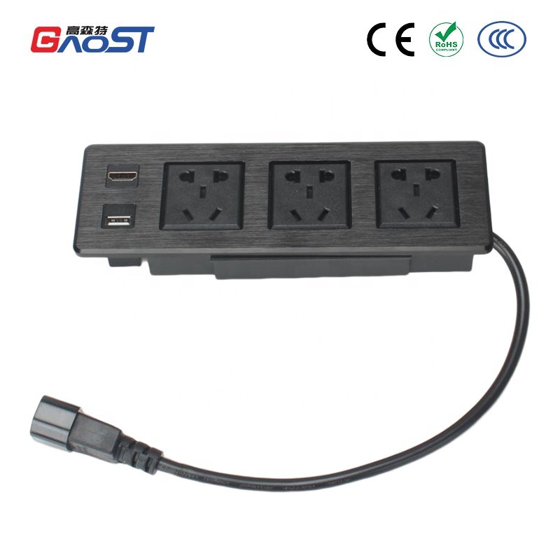 Smart power strip electrical metal power strip table desk China plug extension power strip