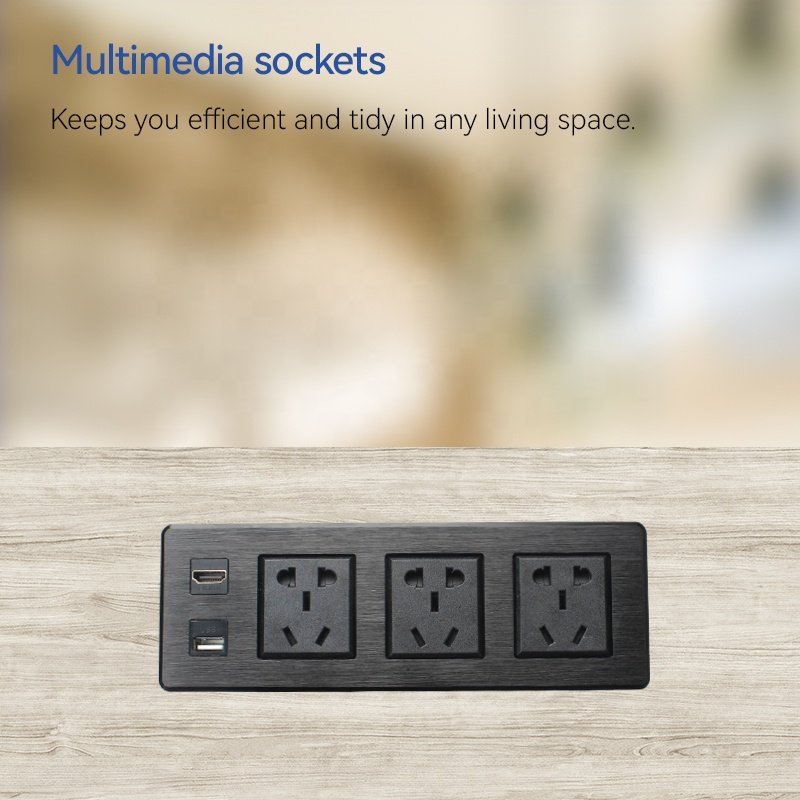 Smart power strip electrical metal power strip table desk China plug extension power strip