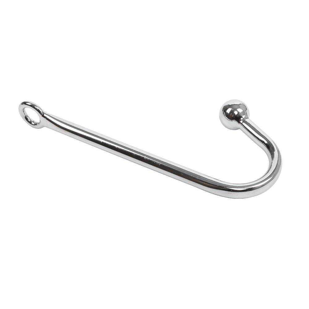 BDSM Prostate Massager Stainless Steel Metal Anal Ball Butt Plug Dilator Anal Hook with Anal Beads