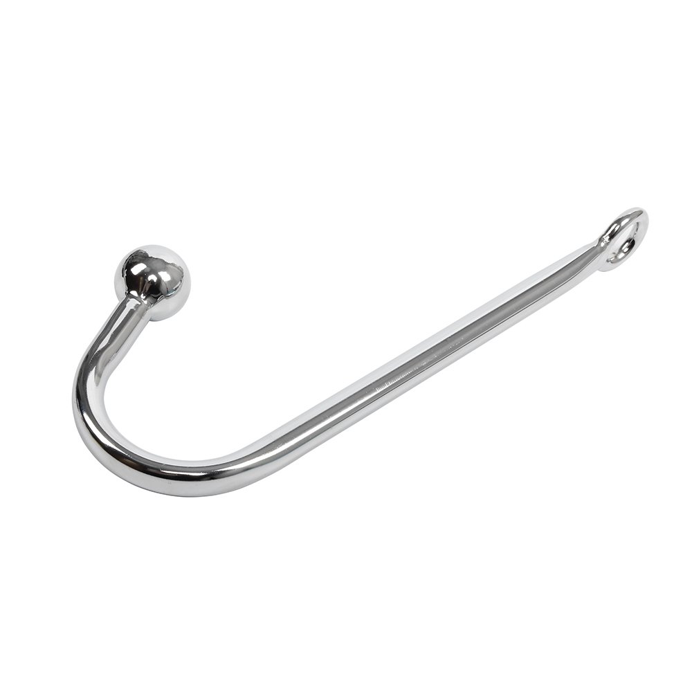 BDSM Prostate Massager Stainless Steel Metal Anal Ball Butt Plug Dilator Anal Hook with Anal Beads