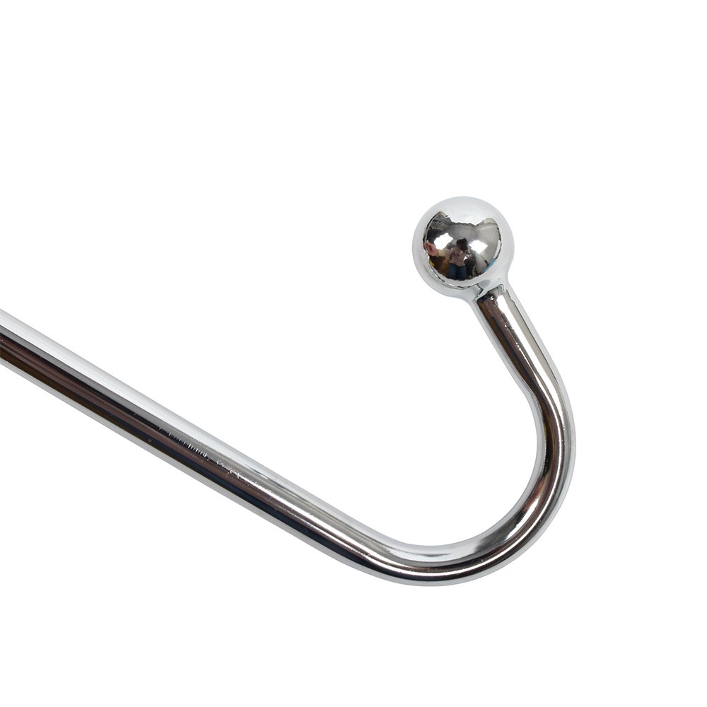 BDSM Prostate Massager Stainless Steel Metal Anal Ball Butt Plug Dilator Anal Hook with Anal Beads