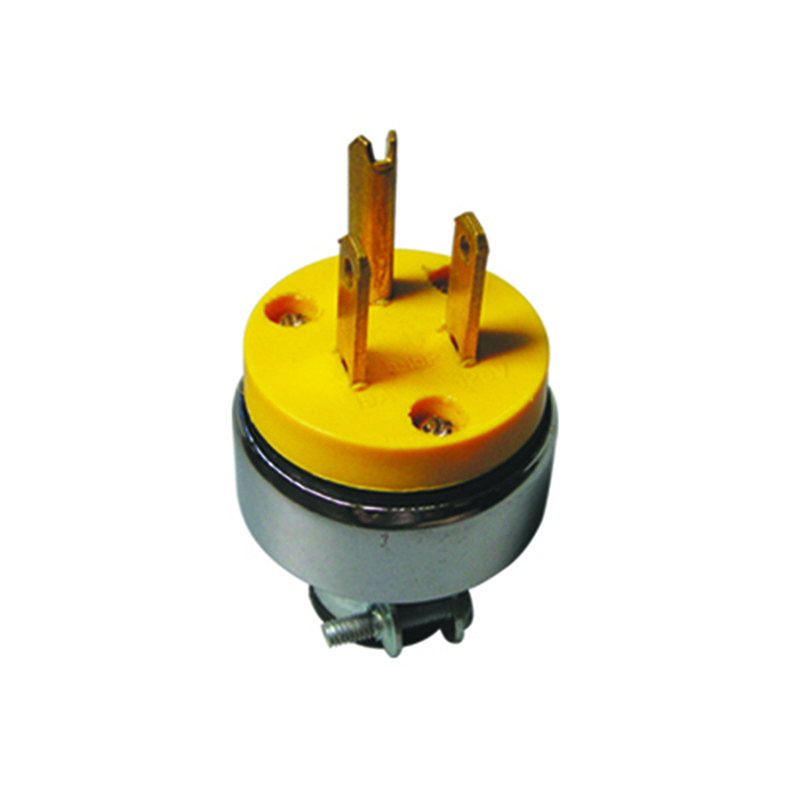 U44 15 Amp 250 Volt Grounding Straight Blade American Standard Audio Power Plug