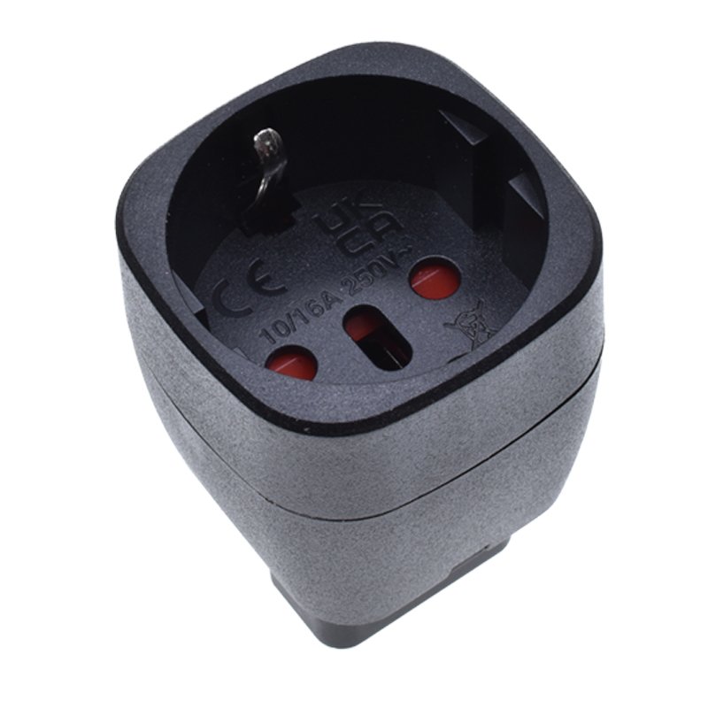 EU To UK AU US Swiss Italy plug Adapter Schuko Type F Euro Round Pins Socket To Type G Type B 3 Pins Converter Adapter