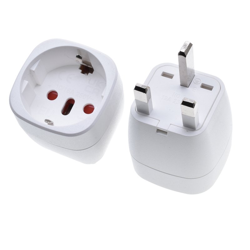 EU To UK AU US Swiss Italy plug Adapter Schuko Type F Euro Round Pins Socket To Type G Type B 3 Pins Converter Adapter