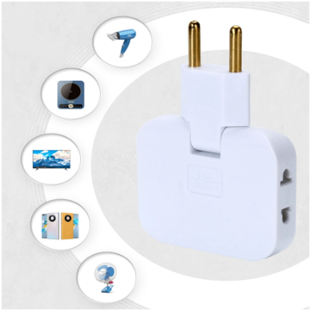 EU Plug 3 AC Outlet Power Strip Multiprise 1 Convert 3 Extension Electrical Socket 180Rotating Fulfillment Socket AC Adapter