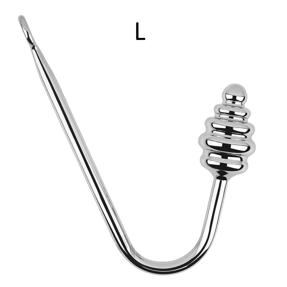 S M L Stainless Steel Butt Plug Anal Sex Toys Anal Hook with Balls